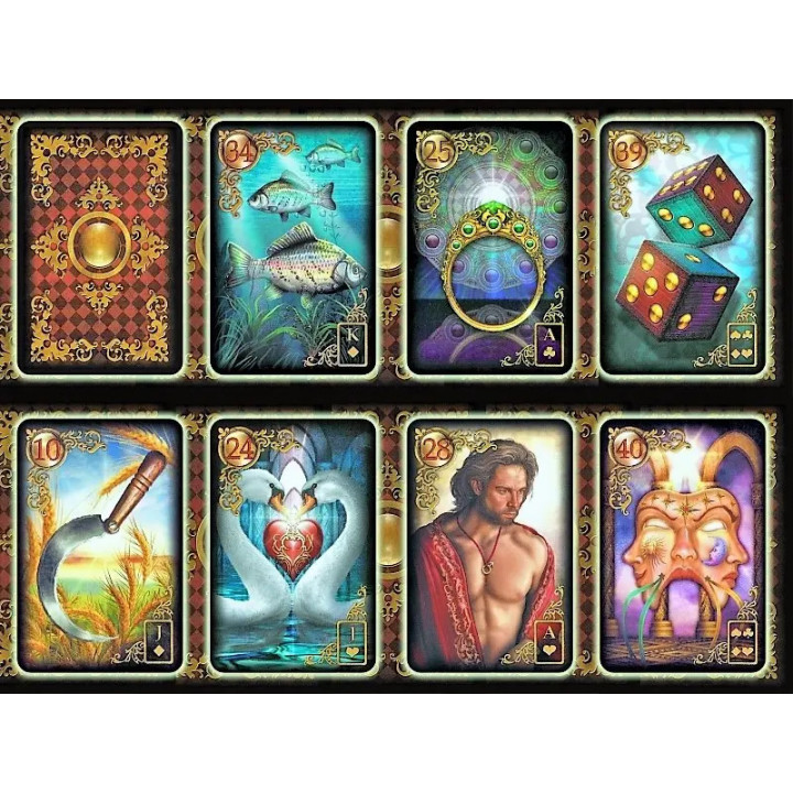 Gilded reverie Lenormand (Золотые мечты Ленорман). Карты Таро. Ciro Marchetti