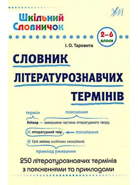 Школьный словарик. Словарь литературоведческих терминов. 2-6 классы